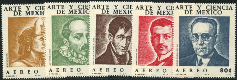 Mexico C396-400 MNH  - Mexican Art and Science