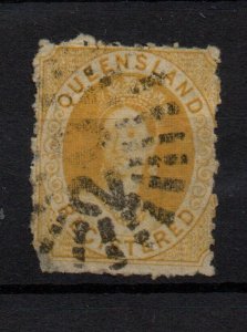 Queensland QV 1861-64 yellow Registered used WS33075