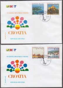 CROATIA Sc #199-202 FDC -  150th ANN TOURISM in CROATIA