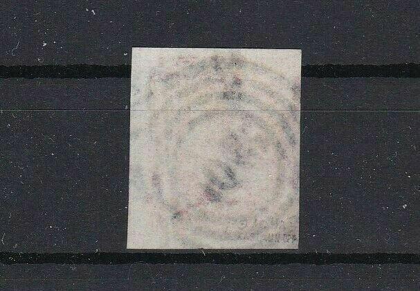 prussia 1860 ½sgr vermilion imperf no wmk used stamp  cat £250+ ref r13426