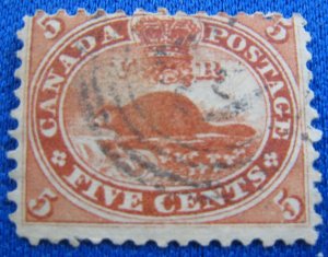 CANADA 1859  -  SCOTT # 15c  USED           (c1)