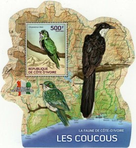 Cuckoos Stamp Birds Chrysococcyx Klaas S/S MNH #1546