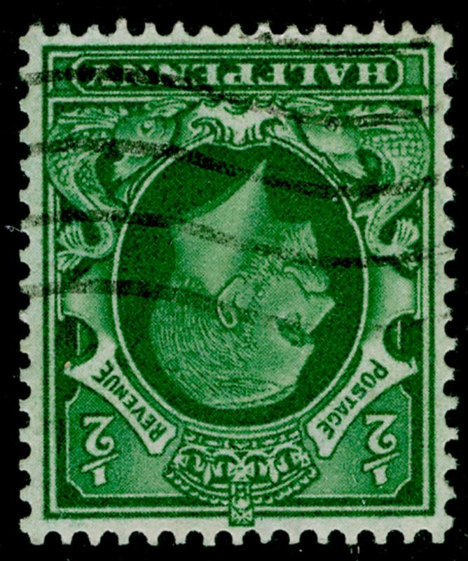 SG429 SPEC N46a(2), ½d bluish green, USED. Cat £15. WMK INV 