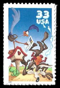 PCBstamps   US #3391a 33c Roadrunner & Wile E. Coyote, MNH, (18)