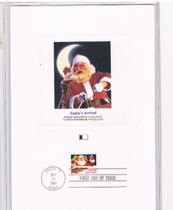 Scott # 2580-2585 Christmas booklet singles from 1991  Fleetwood Proof FDC's