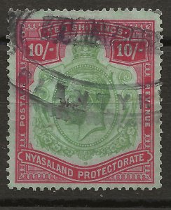 British Central Africa (Nyassaland) 37 AG 113 Used VF 1926 SCV $120.00 (jr)