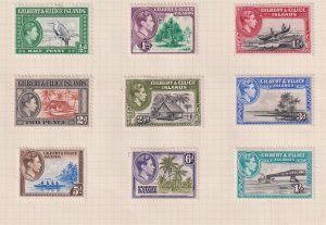 GILBERT & ELLICE ISLANDS.  GEORGE VI  SET OF 8.  MM. 