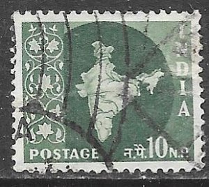 India 308: 10np Map of India, used, F-VF