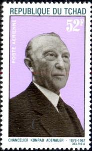 Konrad Adenauer, Chancellor, Chad stamp SC#C42 MNH