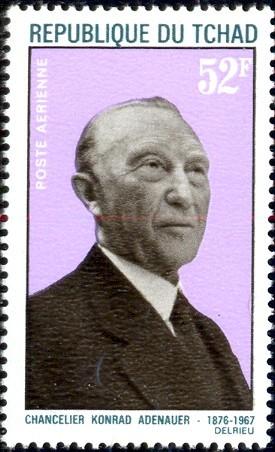 Konrad Adenauer, Chancellor, Chad stamp SC#C42 MNH