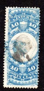 Revenue Stamp  Scott # R114  used CV = $ 150.00    Lot 190149 -3