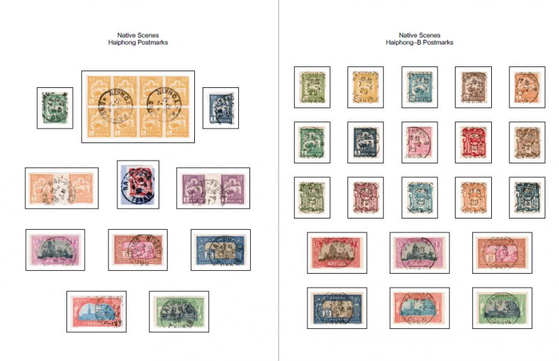 FRENCH INDOCHINA SPECIALIZED PDF STAMP ALBUM + POSTAL CATALOGUE (3400+ pages)