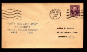 1934 Peekstill Military Academy 101st Anniversary Cover - N511