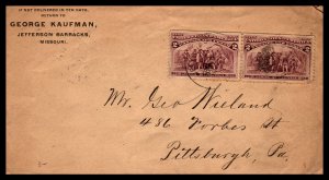 US George Kaufman,Jefferson Barracks,MO 1800's Cover