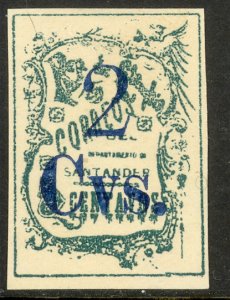COLOMBIA SANTANDER LOCAL ISSUE 1907 2c on 5c Bue Type I Ovpt CSC No 52 MNGAI