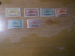 Cameroun  # 147-51/153  MH  glazed gum