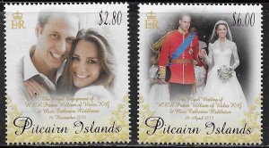 Pitcairn Islands Scott #'s 717a-b MNH