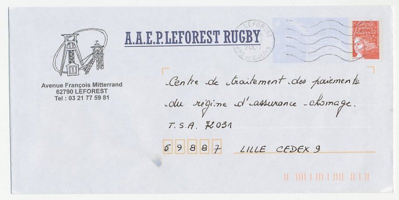 Postal stationery / PAP France 2001 Rugby - Mining