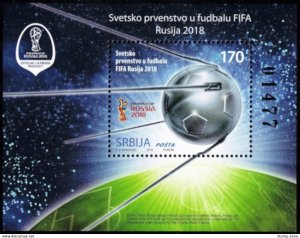 Stamps Serbia, 2018,  Fifa World Cup - Russia 2018, Souvenir Sheet, MNH