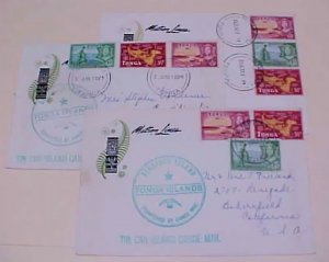 TONGA TIN CAN COVERS  SHIP MARIPOSA 23 JUNE 1962,2 JAN 1966,20 MAY 1966