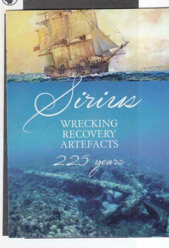 NORFOLK ISLANDS SIRIUS WRECKING RECOVERY ARTIFACTS BOOKLET POST OFFICE FRESH