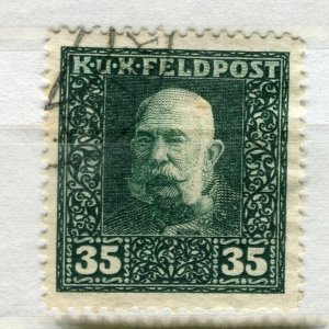 AUSTRIA; 1915-17 early F. Joseph KuK Feldpost issue used 35k. value