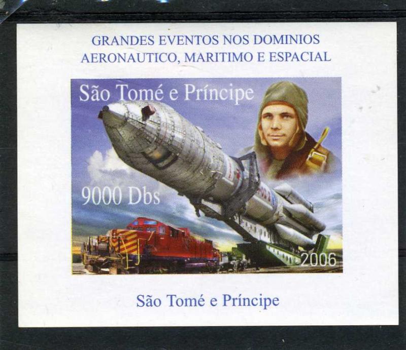 SAO TOME & PRINCIPE 2006 SPACE NASA Armstrong Deluxe s/s mnh.vf