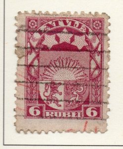 Latvia 1921-22 Early Issue Fine Used 6r. NW-91891