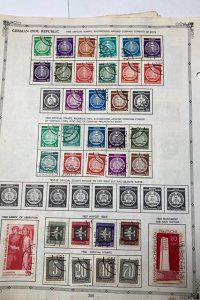 OLD GERMANY STAMPS HINGED ON ALBUM PAGE