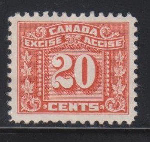 Canada, Revenue,  20c Excise Tax Stamp (FX 77) MH Disturbed Gum