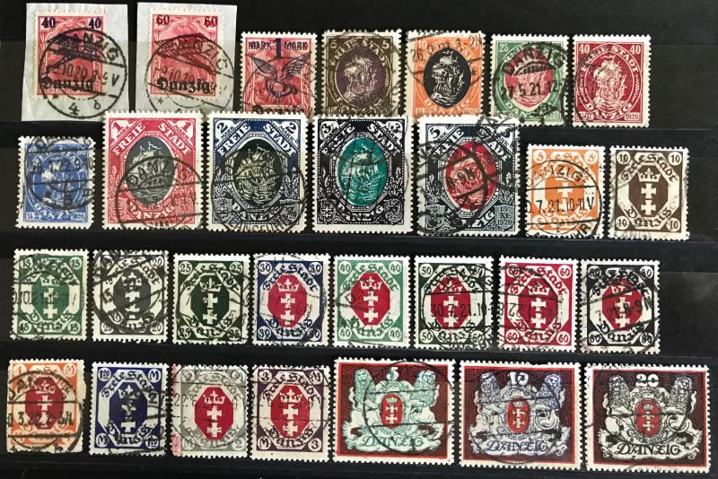 Danzig: Lot Early Used Stamps