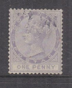 DOMINICA,  1883 QV, CA, 1d. Lilac, used.