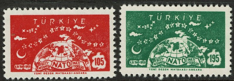 Turkey 1436-37  MNH - NATO 10th Anniversary - 1959