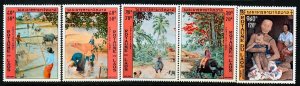 LAOS Sc C96-C100 NH ISSUE OF 1972 - ART