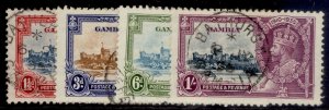 GAMBIA GV SG143-146, 1935 SILVER JUBILEE set, FINE USED. Cat £26.