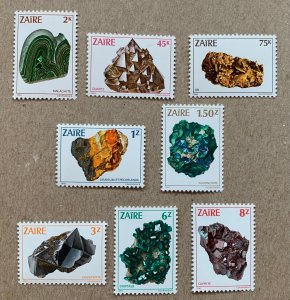 Zaire 1983 Minerals and gems, MNH. Scott 1102-1109, CV $21.95