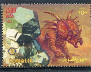 Somalia 2003 DINOSAURS MINERALS Rotary Emblem 1 value Perforated Mint (NH)