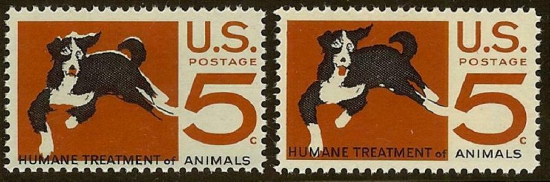 1307 - Color Shift Error / EFO Humane Treatment of Animals Mint NH