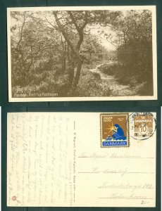 Denmark. 1930 Christmas Card 10 Ore + Seal, Hornbaek Plantation. Copenhagen