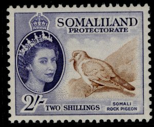 SOMALILAND PROTECTORATE QEII SG146, 2s brown & bluish violet, LH MINT. Cat £28.