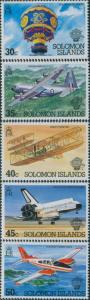 Solomon Islands 1983 SG493-497 Manned Flight set MNH