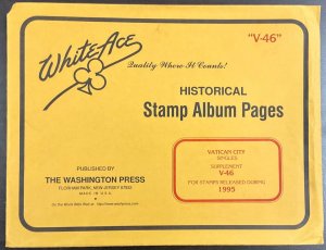 White Ace Historical Stamp Pages Vatican City Singles Supplement V-46 1995 NEW