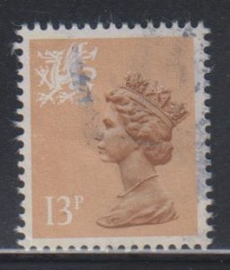 Great Britain,  WALES,  13p Machin (SC# WMMH21a) Used