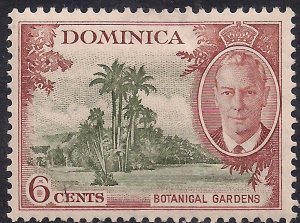 Dominica 1951 KGV1 6ct Olive & Chestnut MM SG 126 ( J1388 )