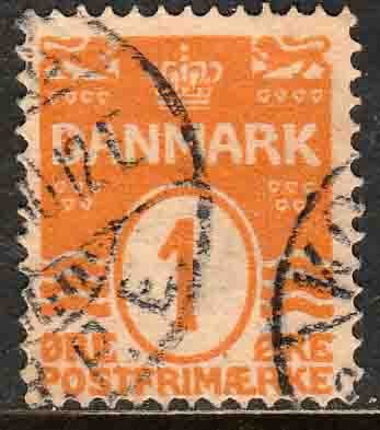 Denmark 85, 1o Wavy lines. Used. (259)