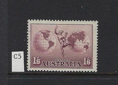 AUSTRALIA SCOTT #C5 1937 AIR MAIL - MINT NEVER HINGED