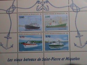 SAINT PIERRE & MIQUELON-1994-SC# 604 MODERN SHIPS MNH S/S- VERY FINE