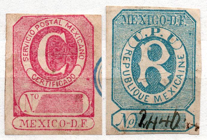 (I.B) Mexico Postal : UPU Registration Labels