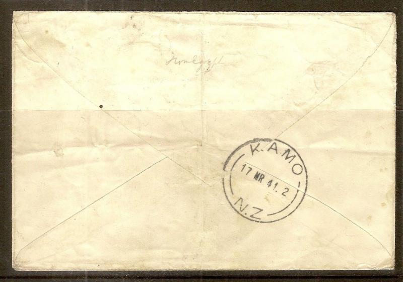 Egypt 1941 Censored Cover to Kamo NZ