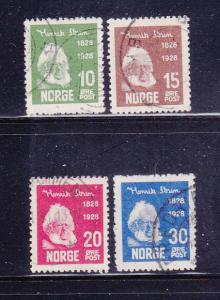 Norway 132-135 Set U Henrik Ibsen, Playwright and Poet (D)